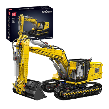 KIT DE BLOCOS DE MONTAR ESCAVADEIRA MECÂNICA COM CONTROLE REMOTO E BLUETOOTH MECHANICAL DIGGER 2169 PEÇAS MOULD KING 13112